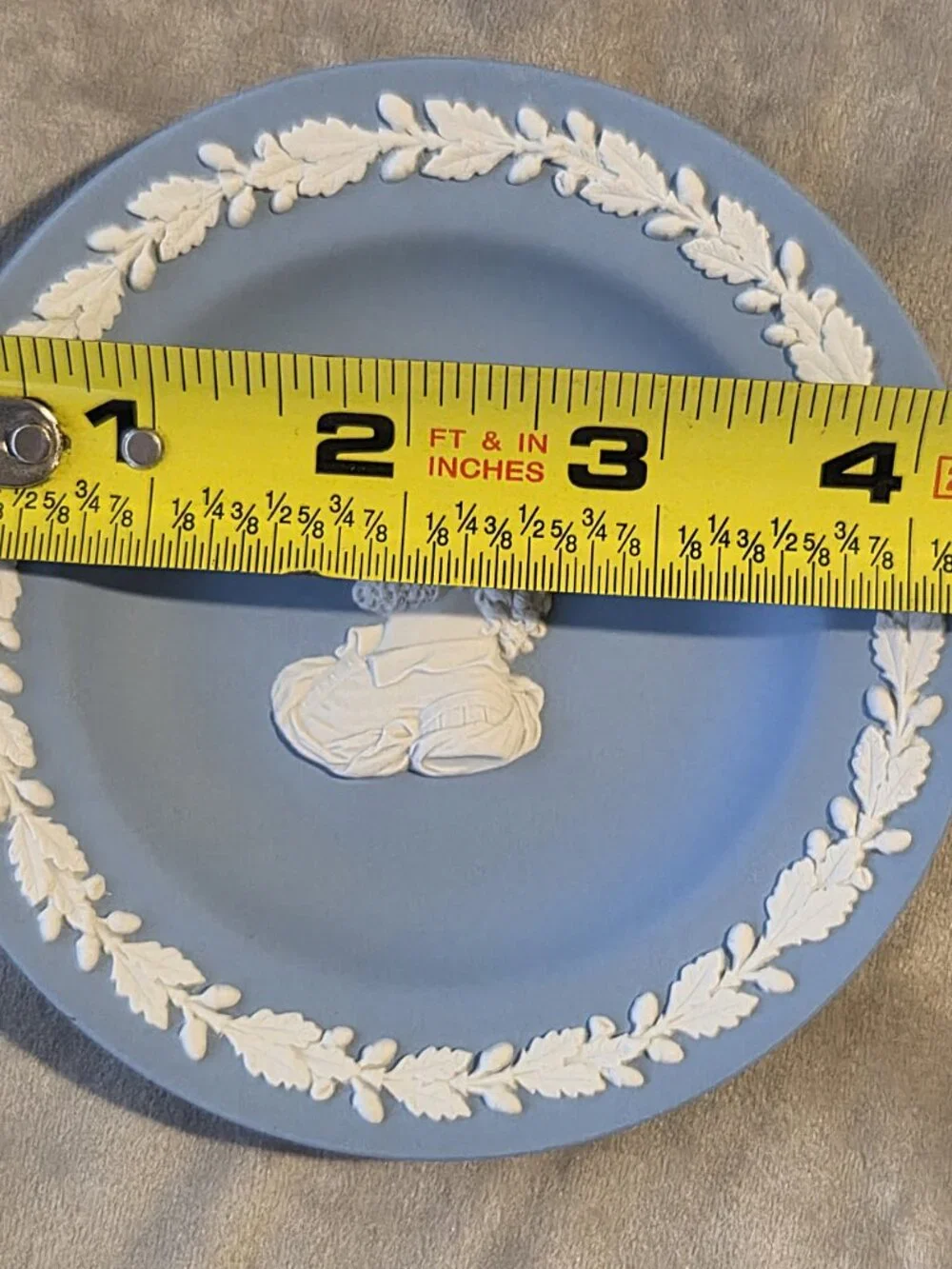 Wedgwood Blue Jasperware Shakespeare Round Tray and Commemorative Mayflower Tray